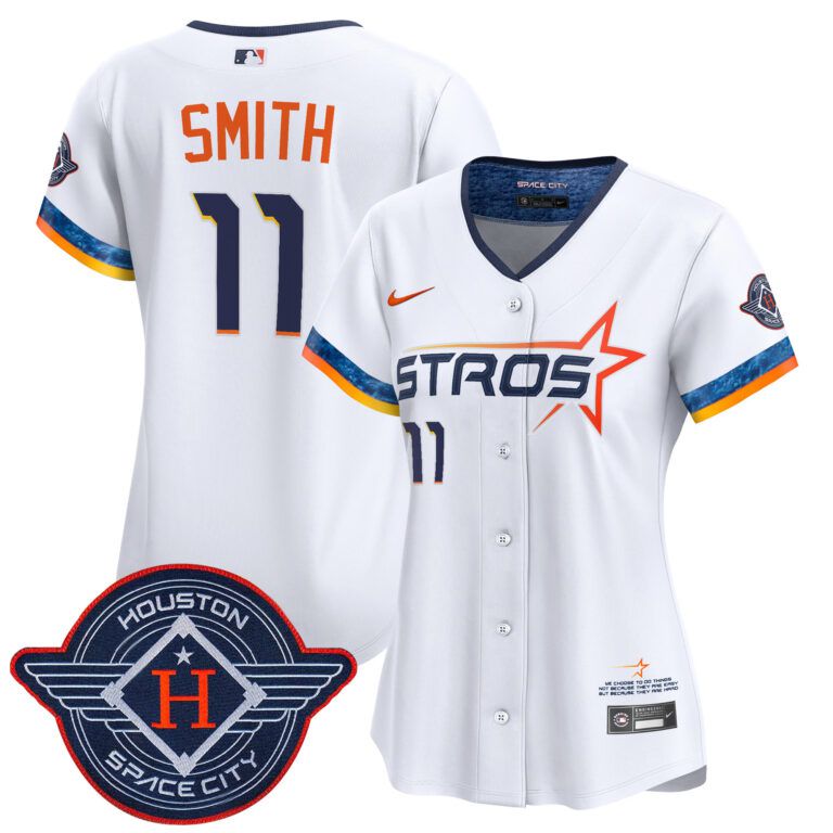 Women Houston Astros 11 Smith white 2025 City Connect Vapor Limited Stitched Jersey